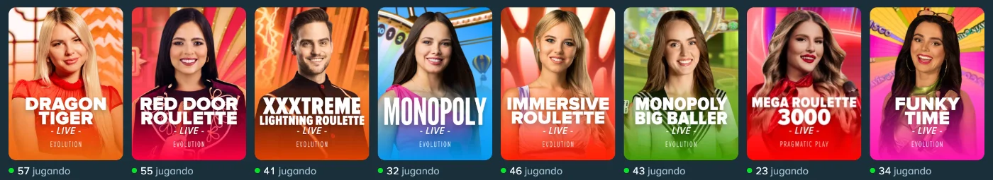 Juegos de casino en vivo con crupier en Stake